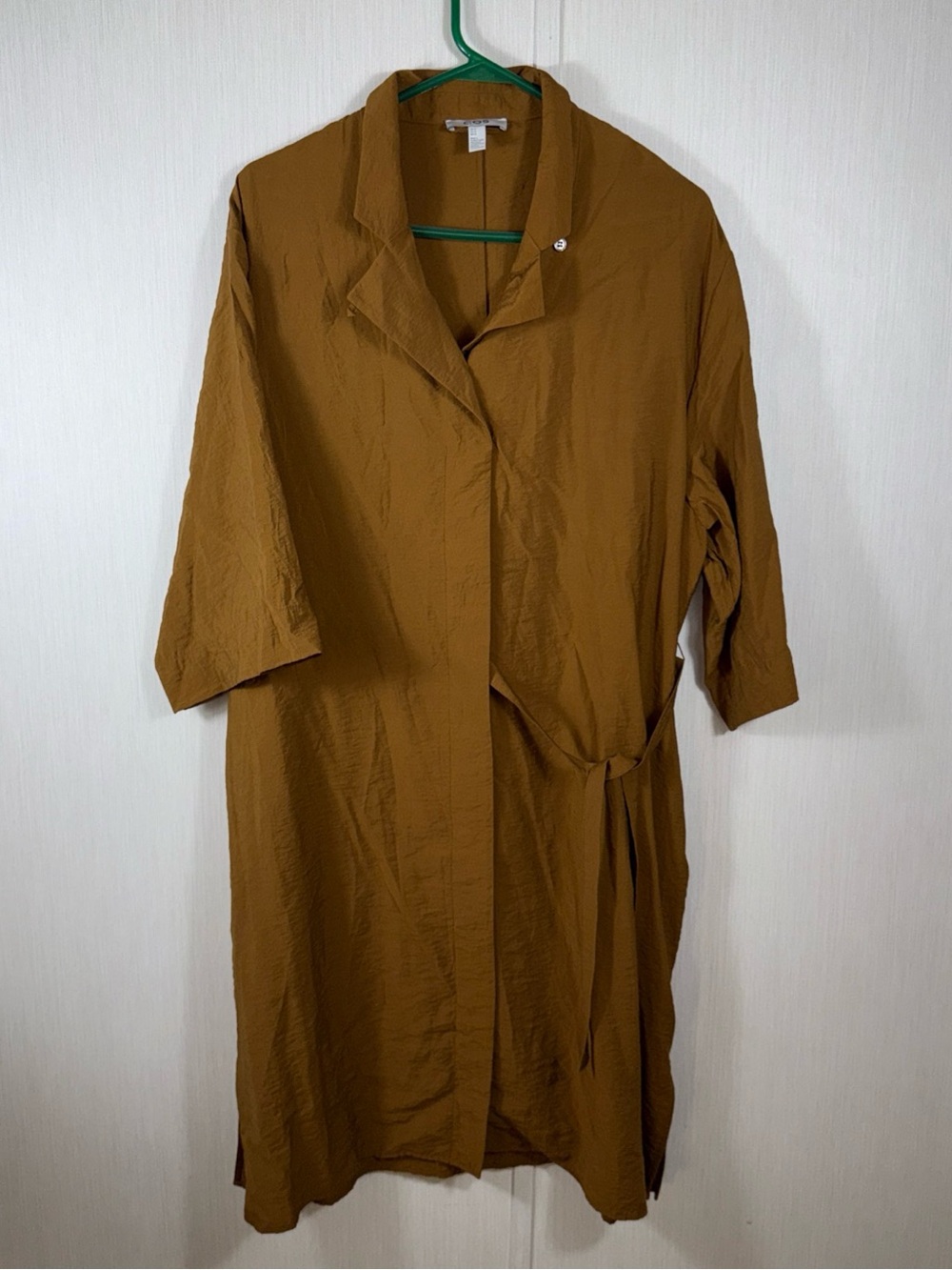 COS warm Caramel button down Shirt Dress Side Tie. Like new.
